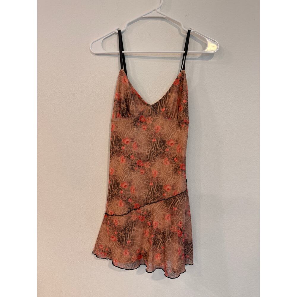 Princess Polly Floral Leopard Cami Mini Dress Size 8 - Picture 2 of 8